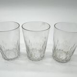 Trio of Baccarat liqueur glasses – Richelieu pattern – Signed crystal