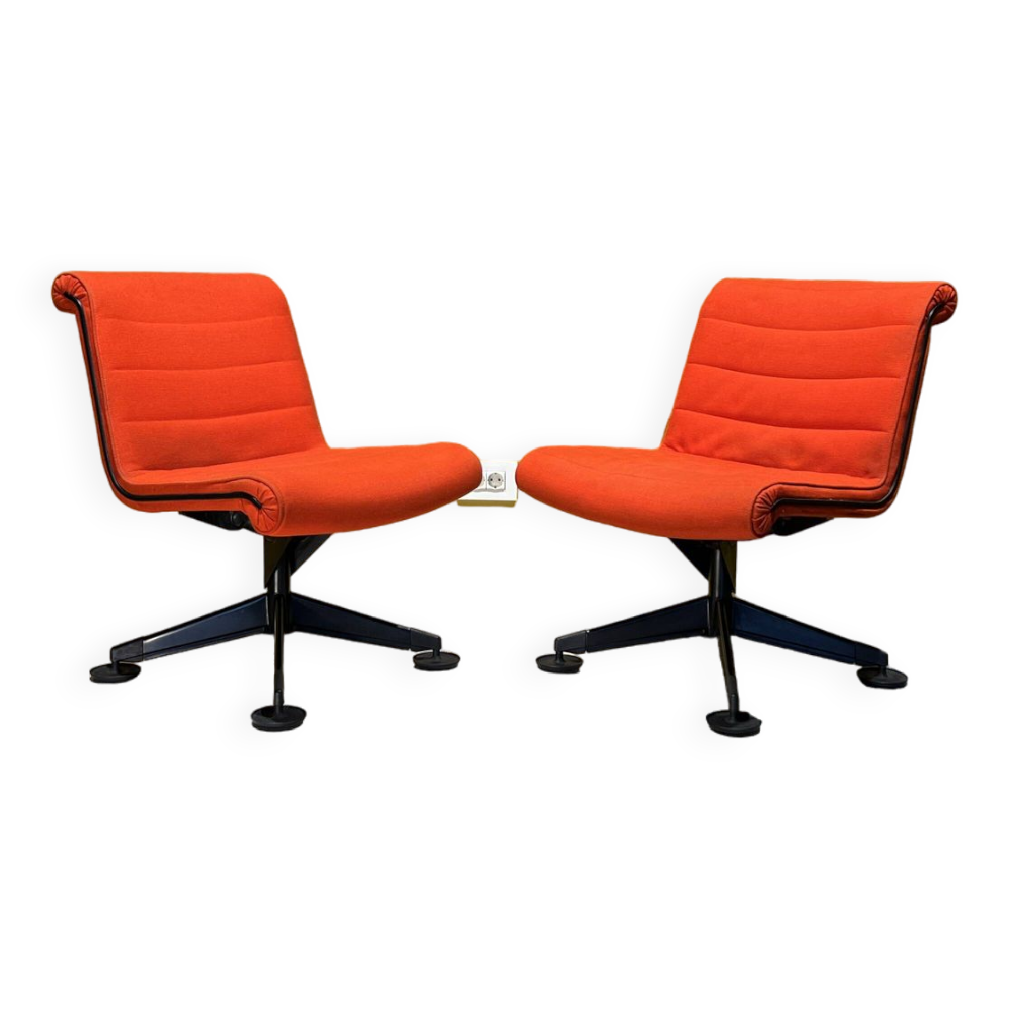 Orange Lounge Chair By Kiga Spa For Knoll, Germany, 1960's