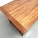 Large modernist farmhouse table in solid beech, thick dowelled top.