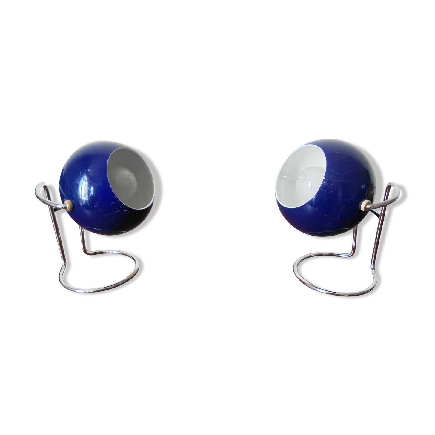 Pair of Eyeball bedside lamps from the 70s