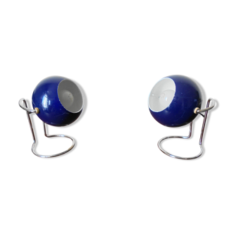 Pair of Eyeball bedside lamps from the 70s