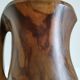 Sculptural pitcher olive wood design 60s