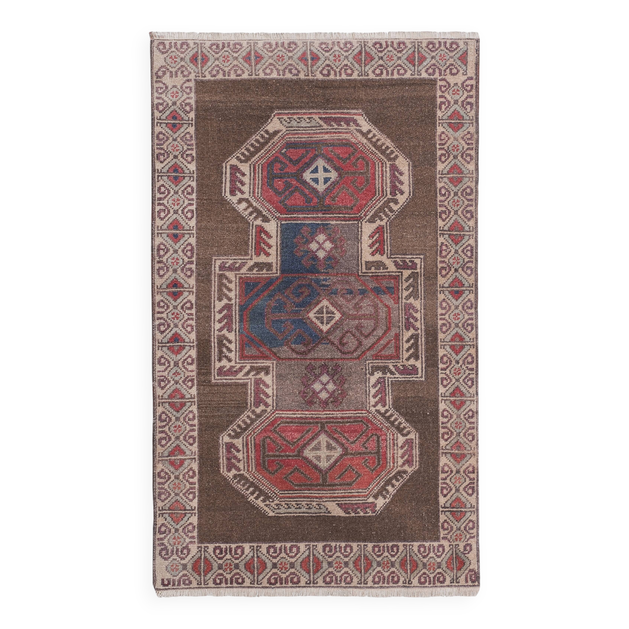 Vintage Turkish Oushak Rug Handwoven 91x160 cm