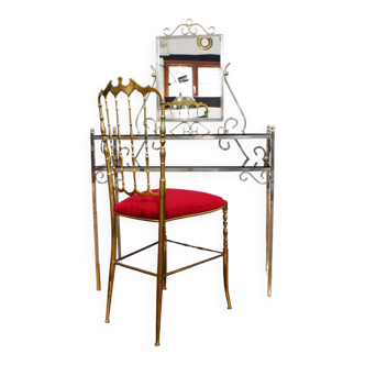Vintage dressing table and chair Italy 1970