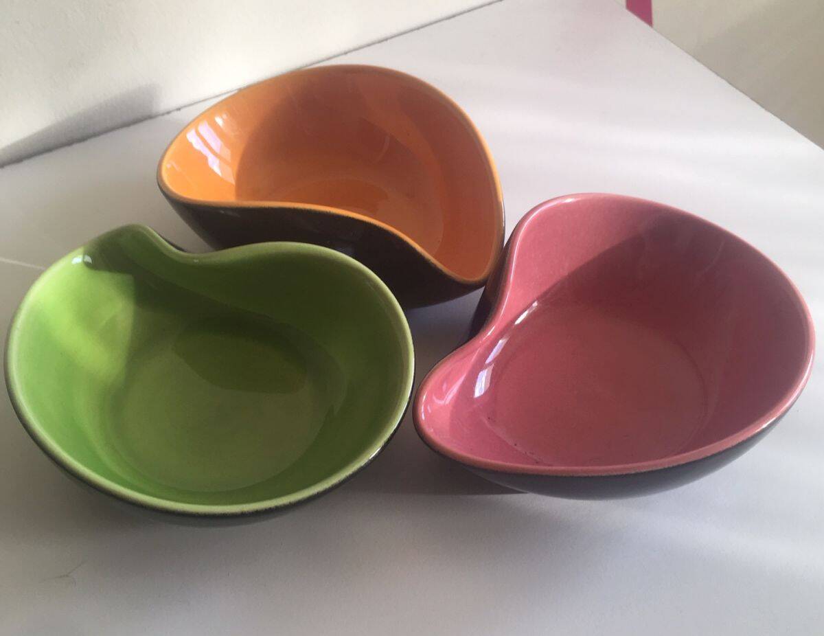 Serviteur apéritif fer forgé et faïence