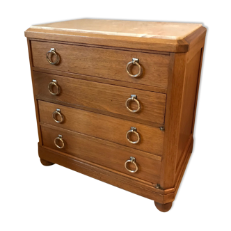 Commode en noyer et marbre