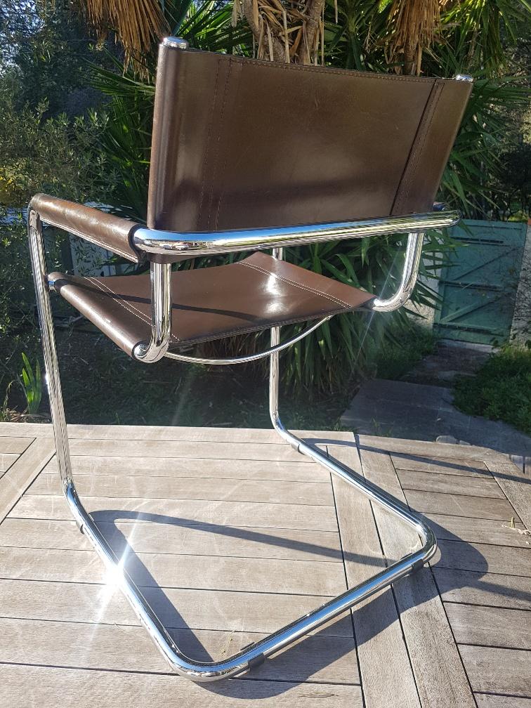 Fasem brown leather chair