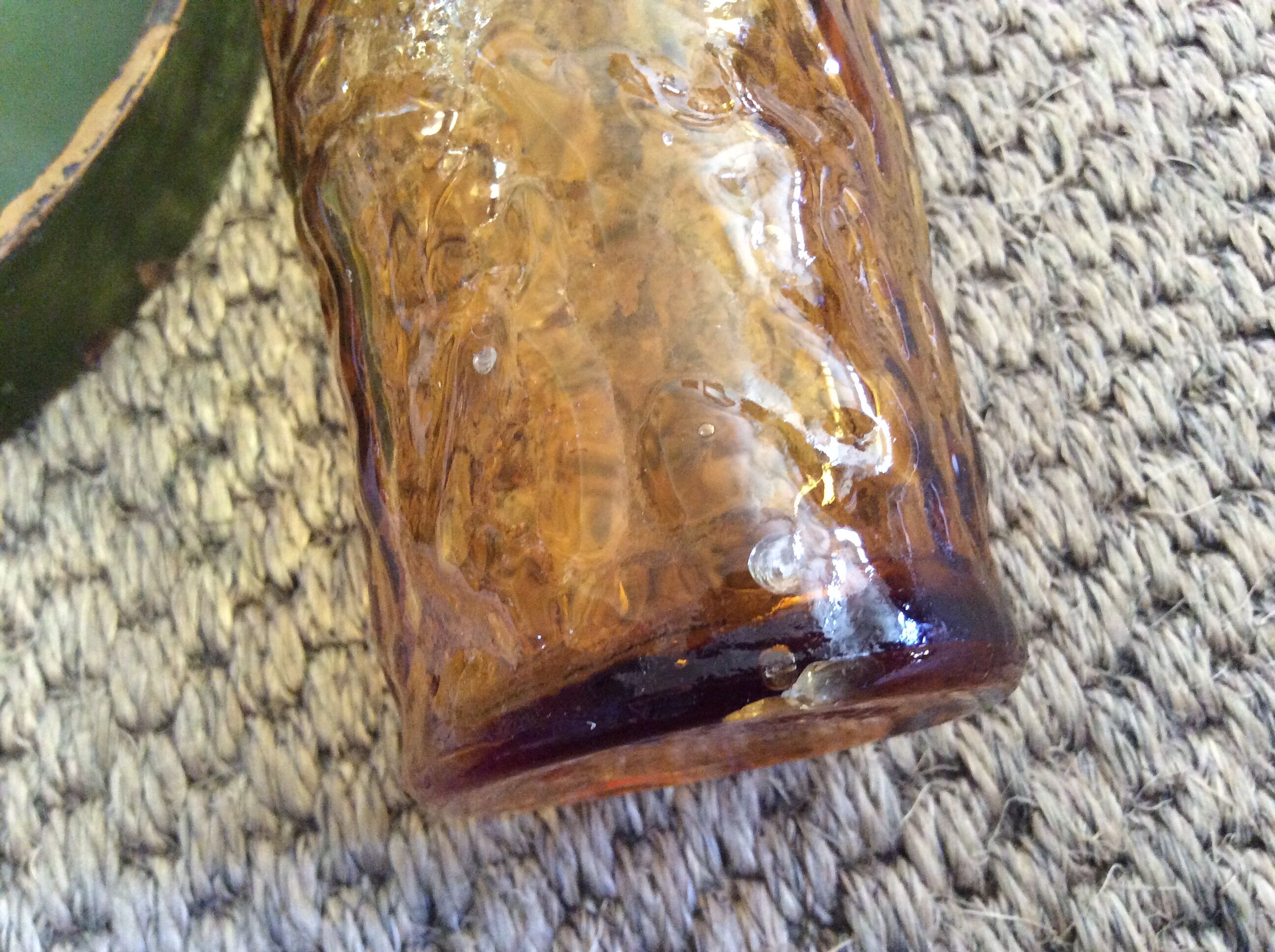 Series of 6 amber glasses