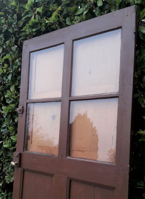 Porte vitrée H186,5xL98,5 de communication moulurée