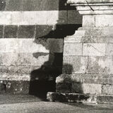 Original photo, nineties, child statue graphic design architecture