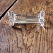 A set of 6 transparent trilobite glass knife rests.