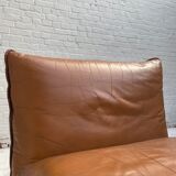 Canapé cognac confortable en cuir