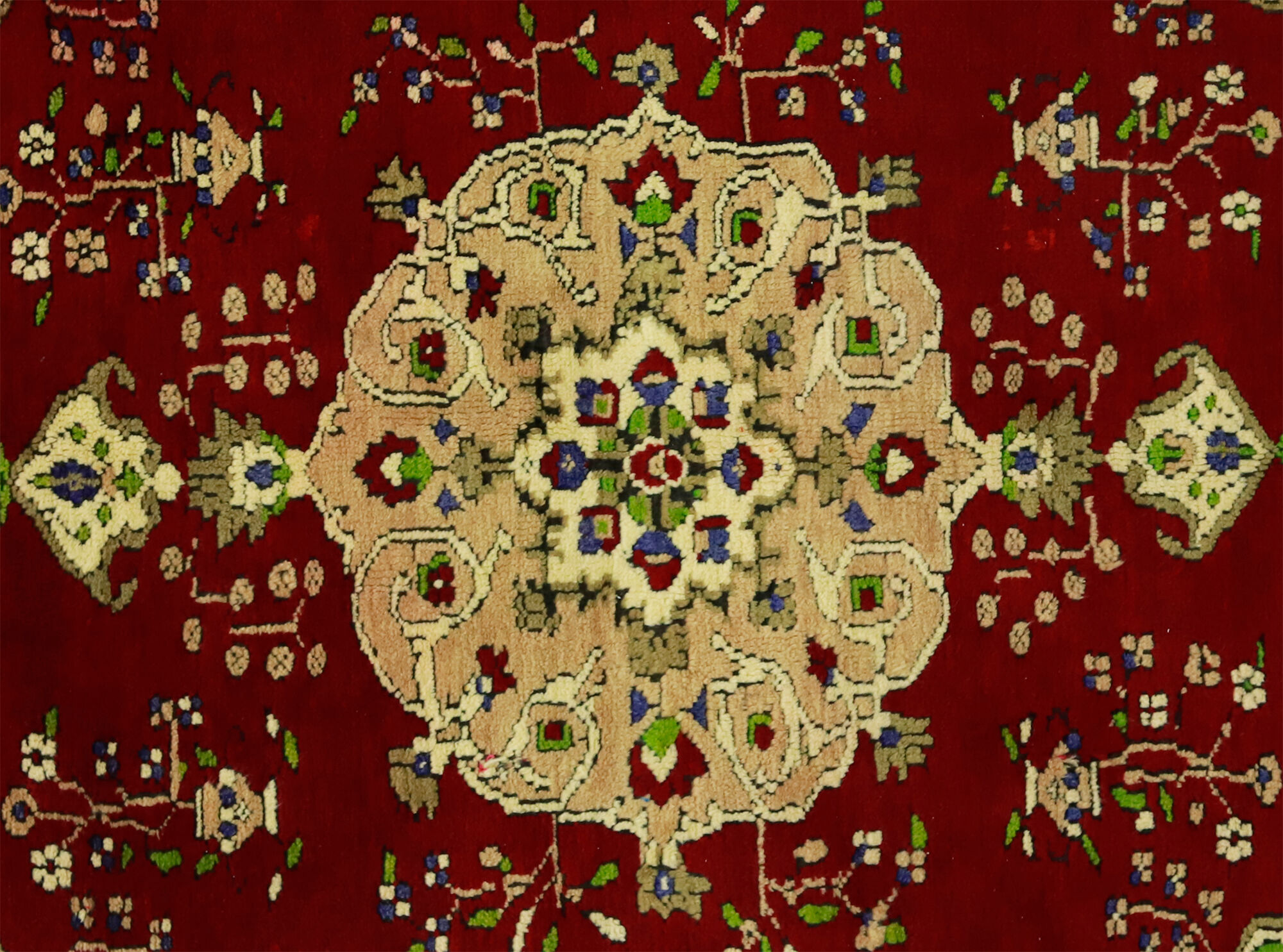 Anatolian handmade vintage rug 244 cm x 145 cm