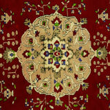 Anatolian handmade vintage rug 244 cm x 145 cm