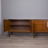 VINTAGE 1960S WOODEN SIDEBOARD WITH BAR COMPARTMENT, ITALIAN DESIGN