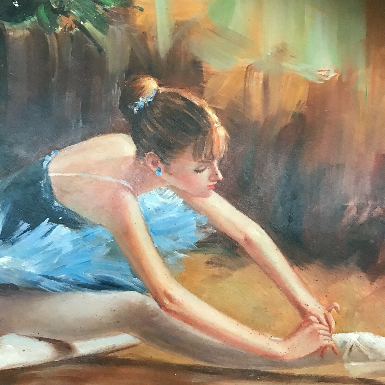 " La Danseuse étoile " Huile sur panneau de bois XX siècle