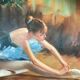 " La Danseuse étoile " Huile sur panneau de bois XX siècle
