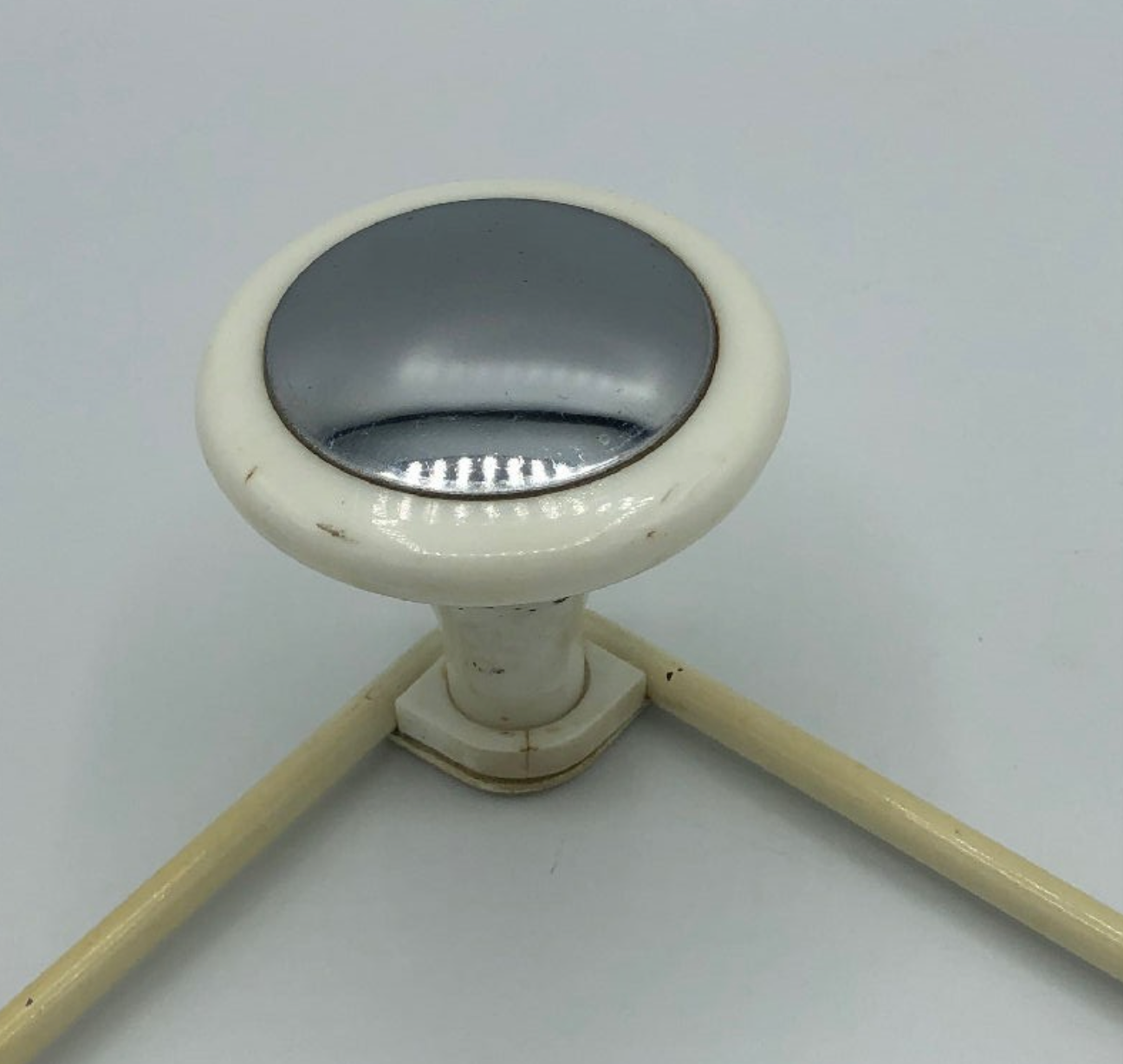 Vintage hook white and chrome