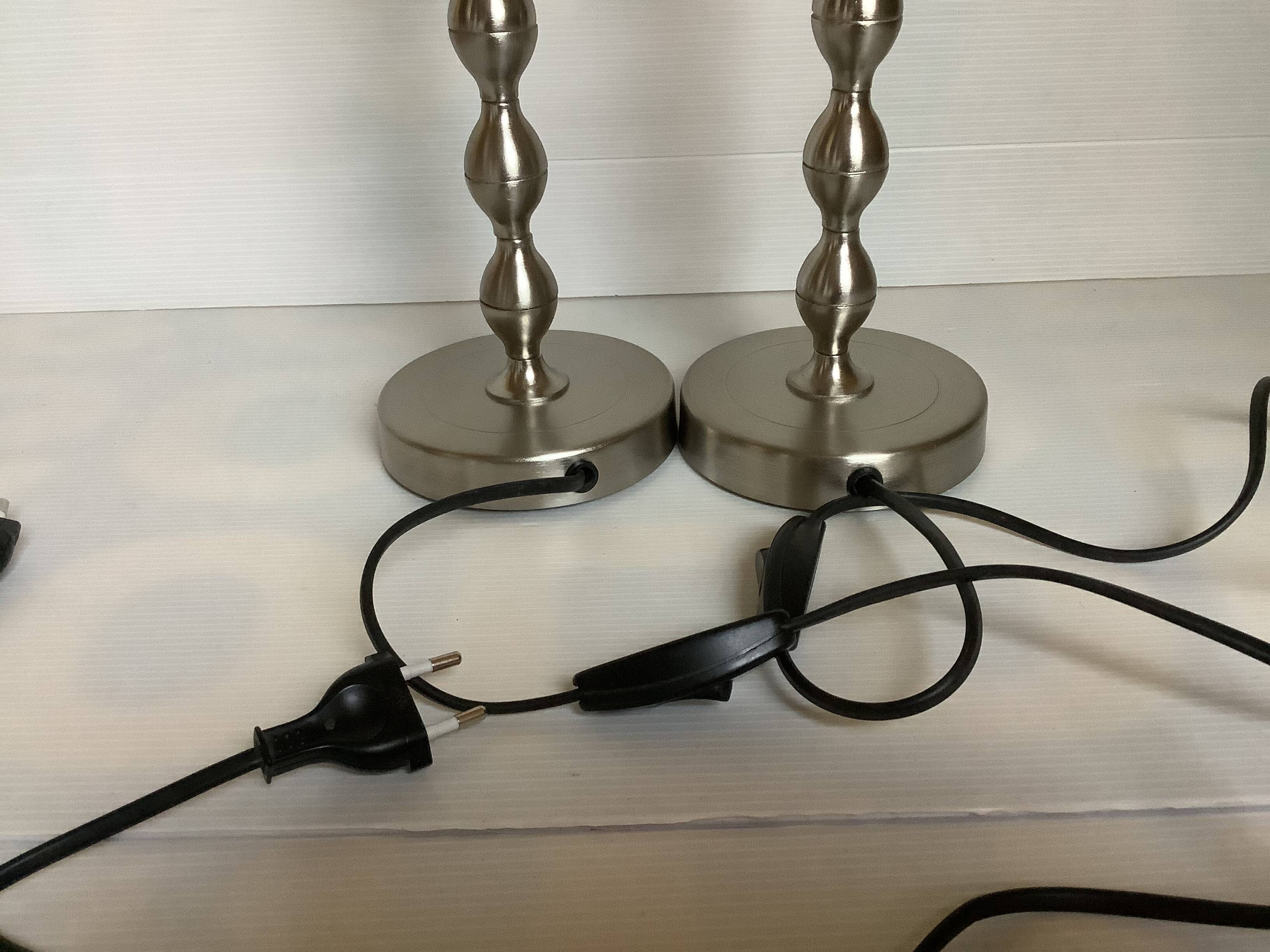 Pair of Maria Vinka silver steel lamps