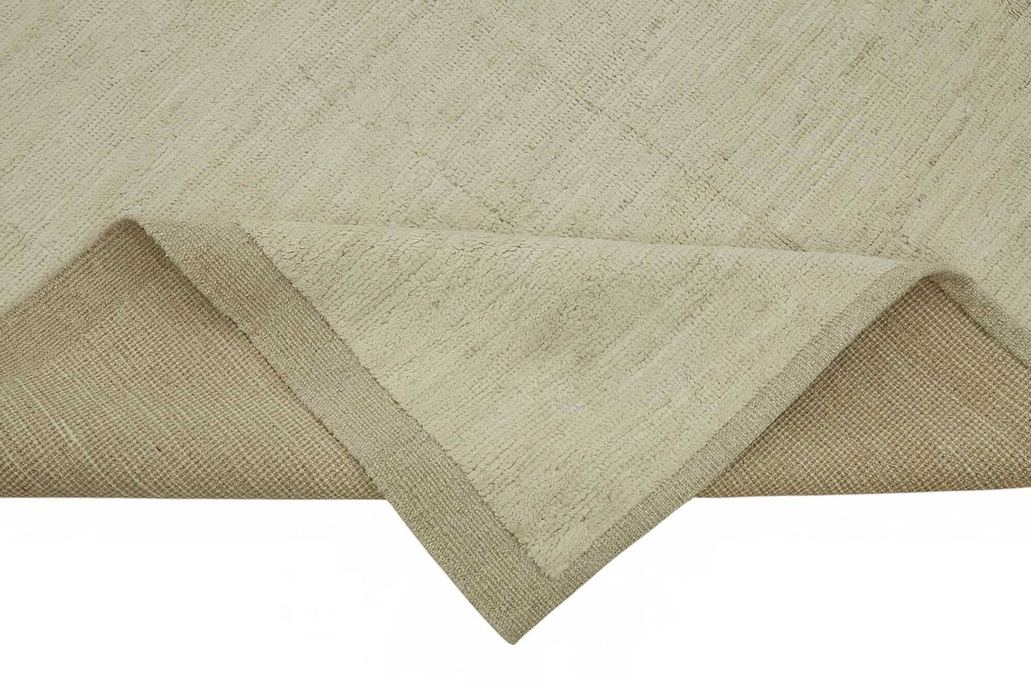 Handwoven Tribal One of a Kind 248 cm x 296 cm Beige Wool Carpet
