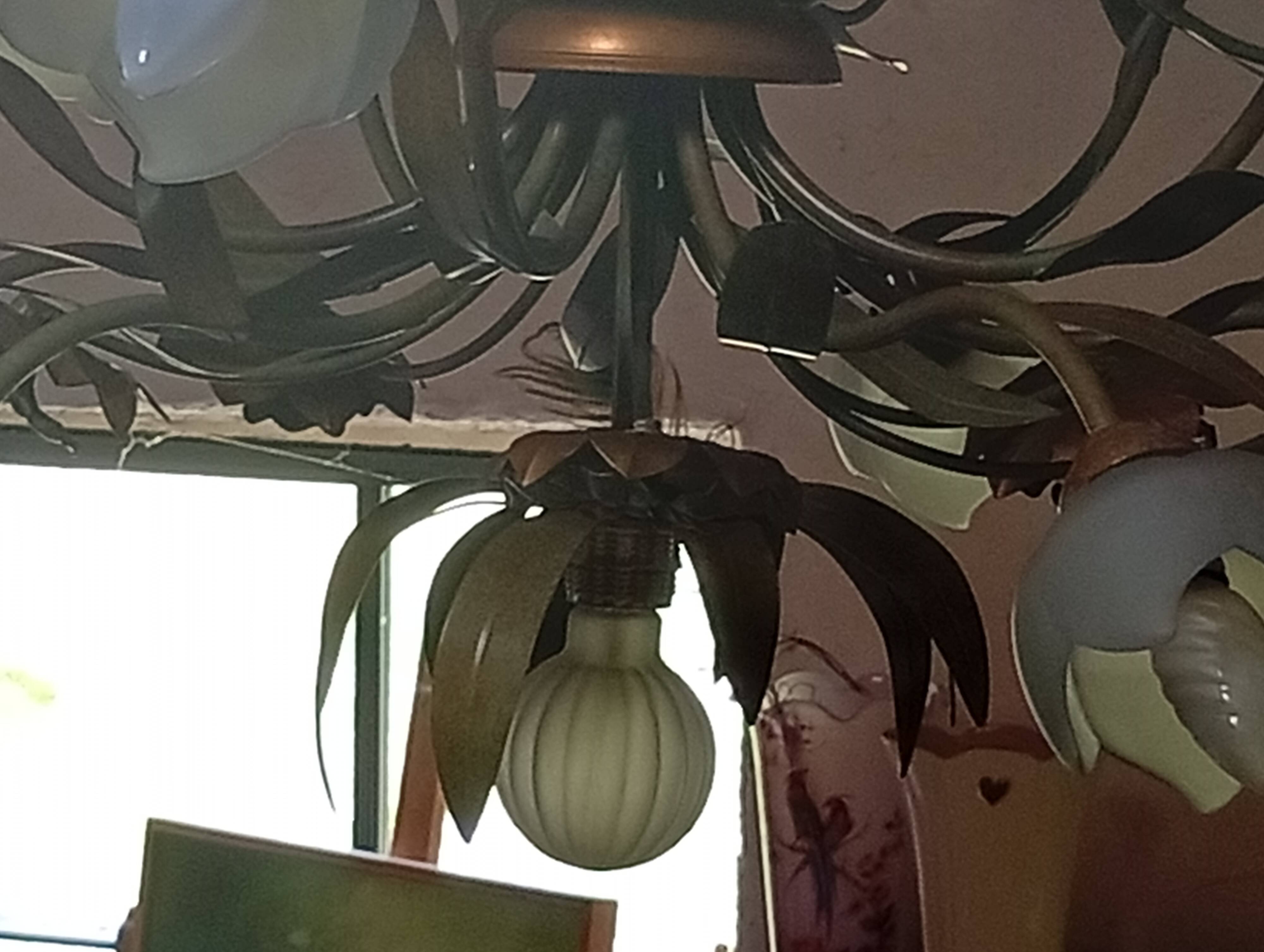 Monumental copper Florentine chandelier from the 1980s.