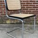 Cesca chair b32 model in blak and wood by Marcel Breuer
