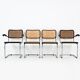 Set of 4 Dining Chairs Style B32 by Marcel Breuer