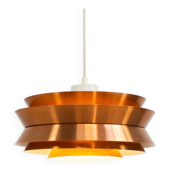 Copper plated “Trava” pendant light by Carl Thore for Granhaga (Sweden, 1960s).