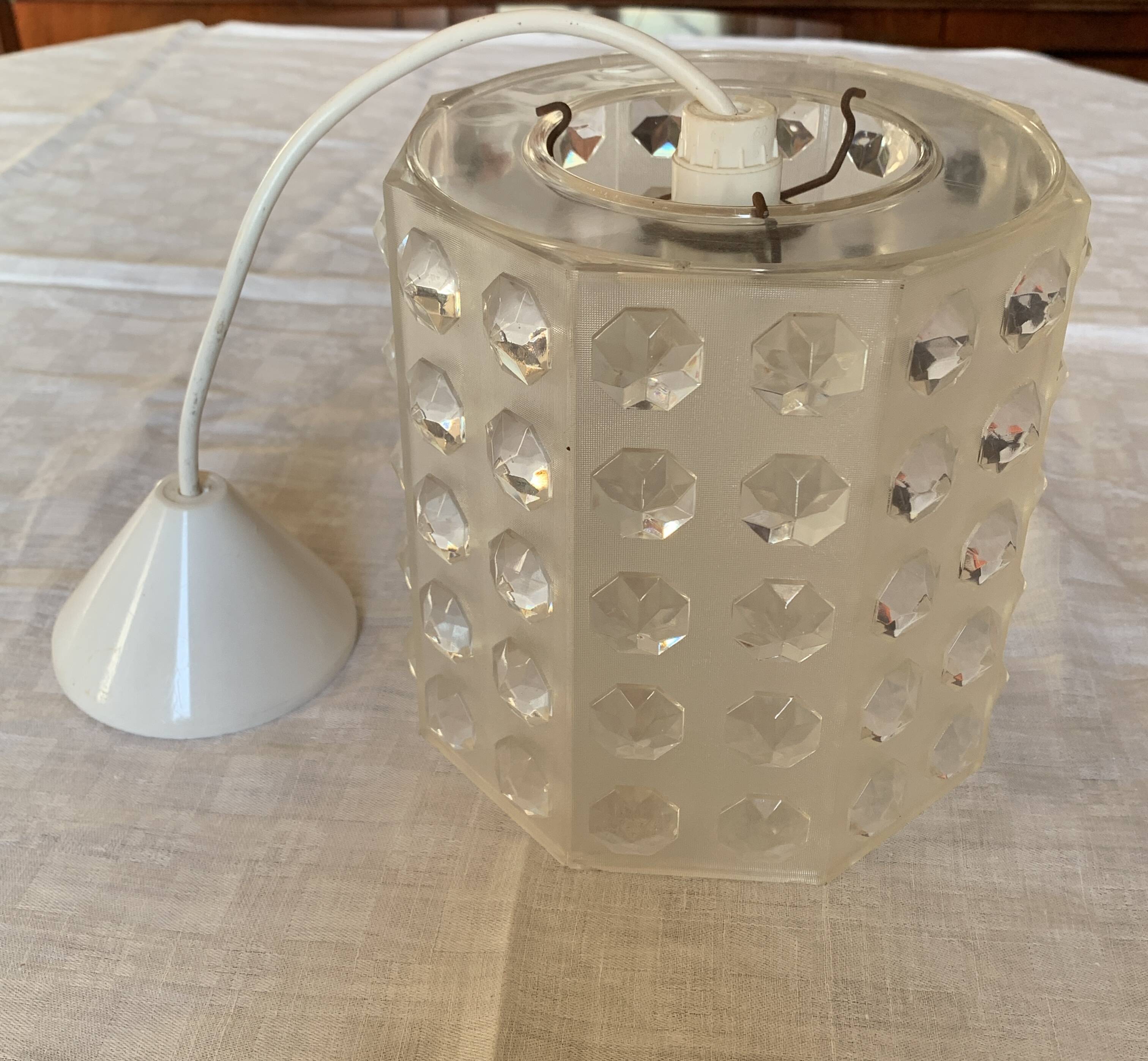 Vintage plexiglass pendant light