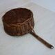 Panier forme casserole en osier vintage