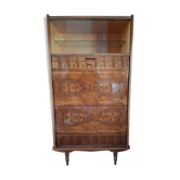 Retractable display cabinet desk