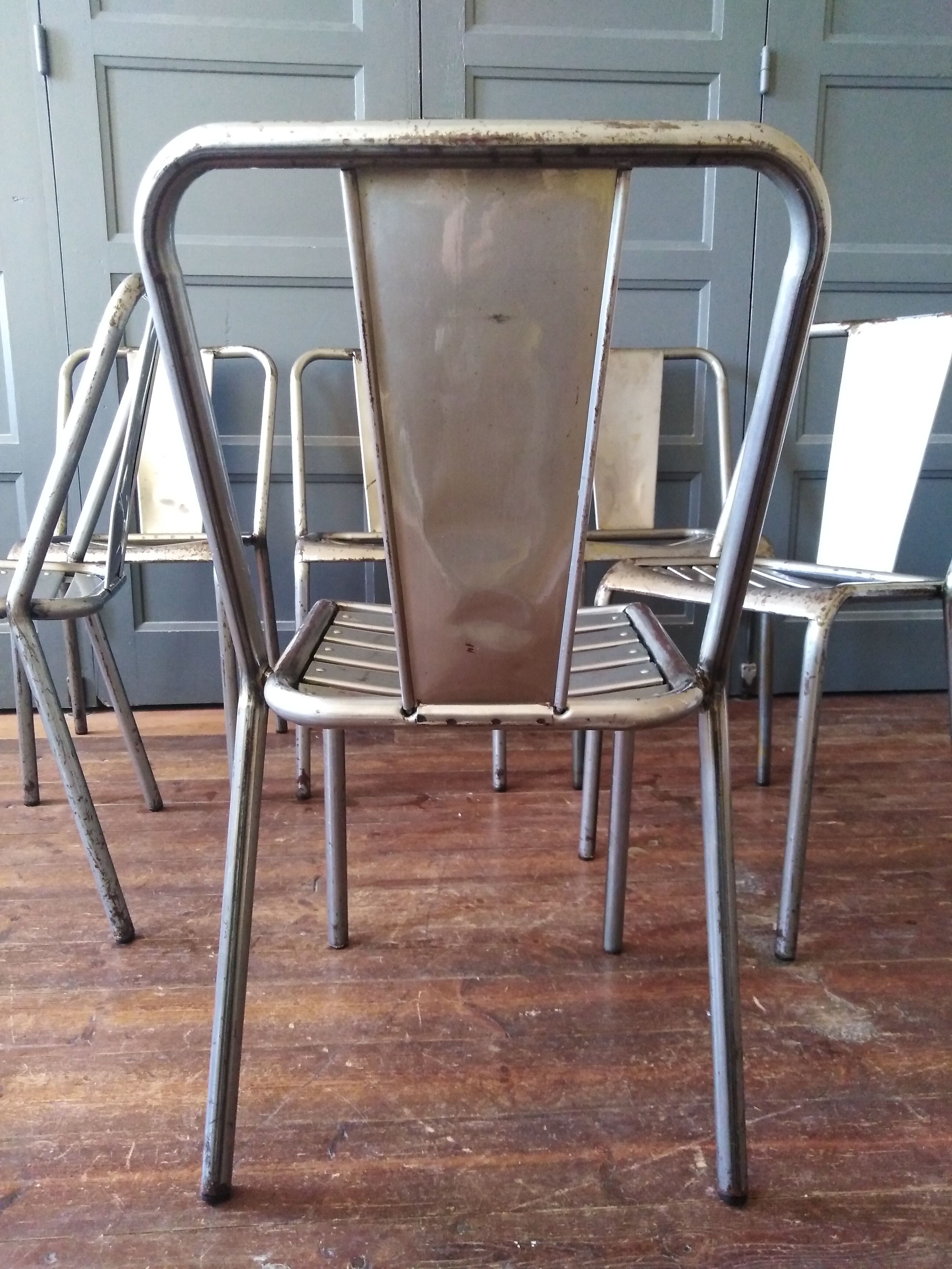 6 Tolix bistro chairs