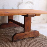 Coffee table on convent trestles