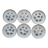6 oyster plates Moulin des Loups