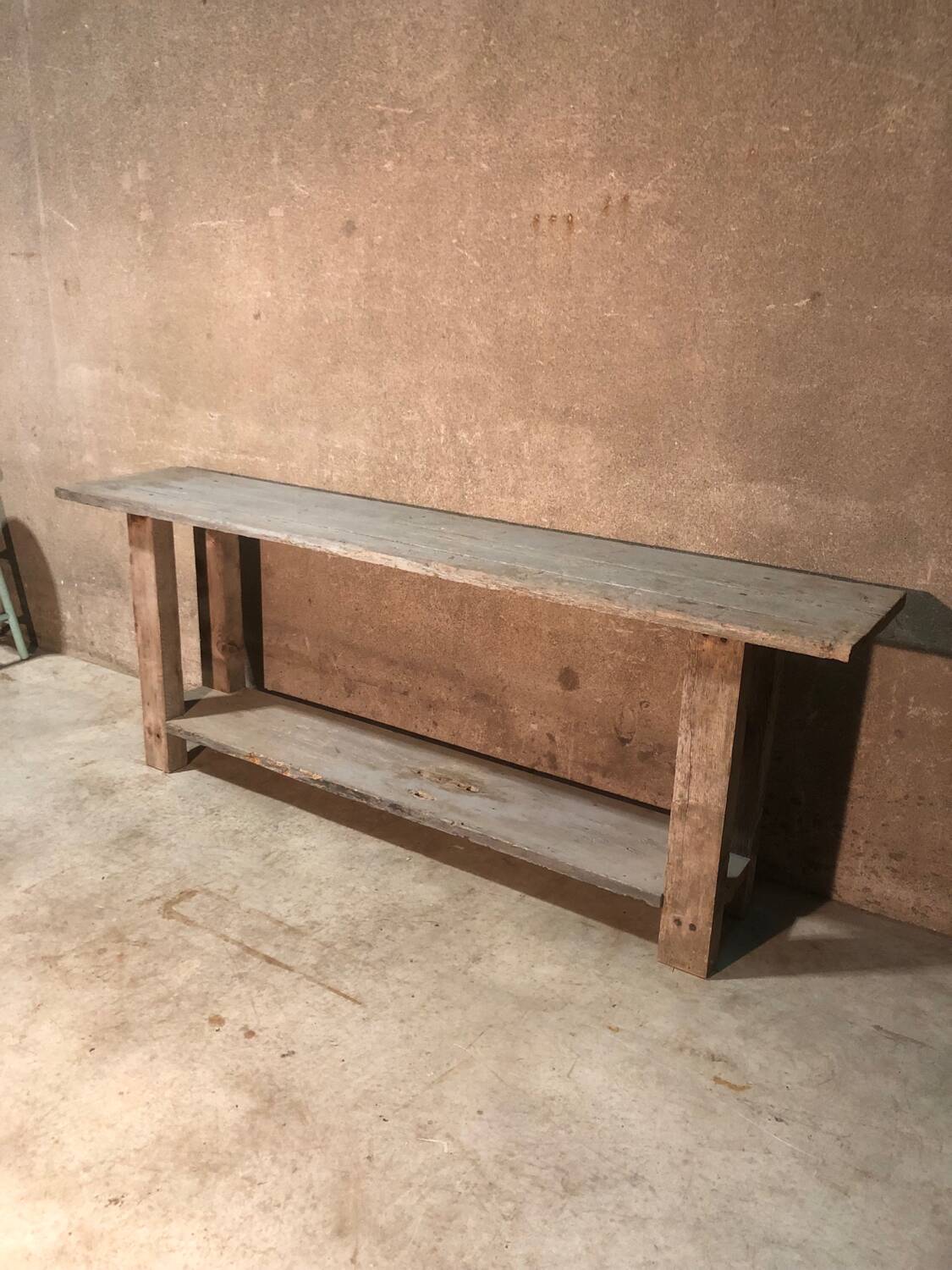 Old workbench with professional furniture