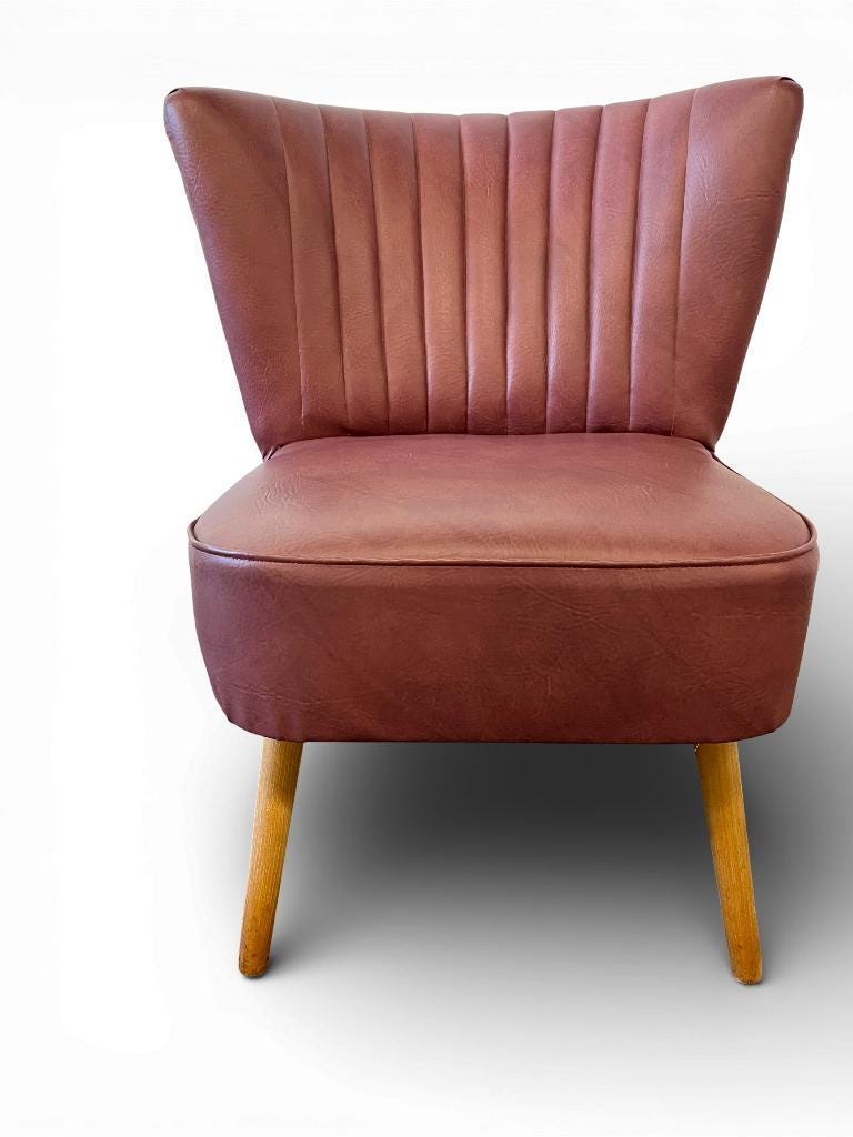 Vintage pink cocktail chair / single chair / retro chair