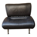 Steiner black leather armchair