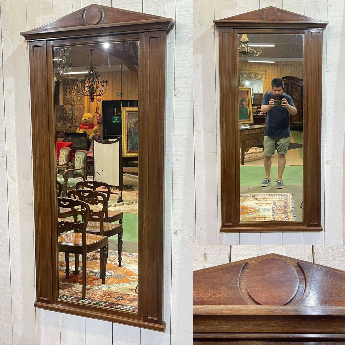 1930s Mahogany Mirror - 1.55m x 76cm
