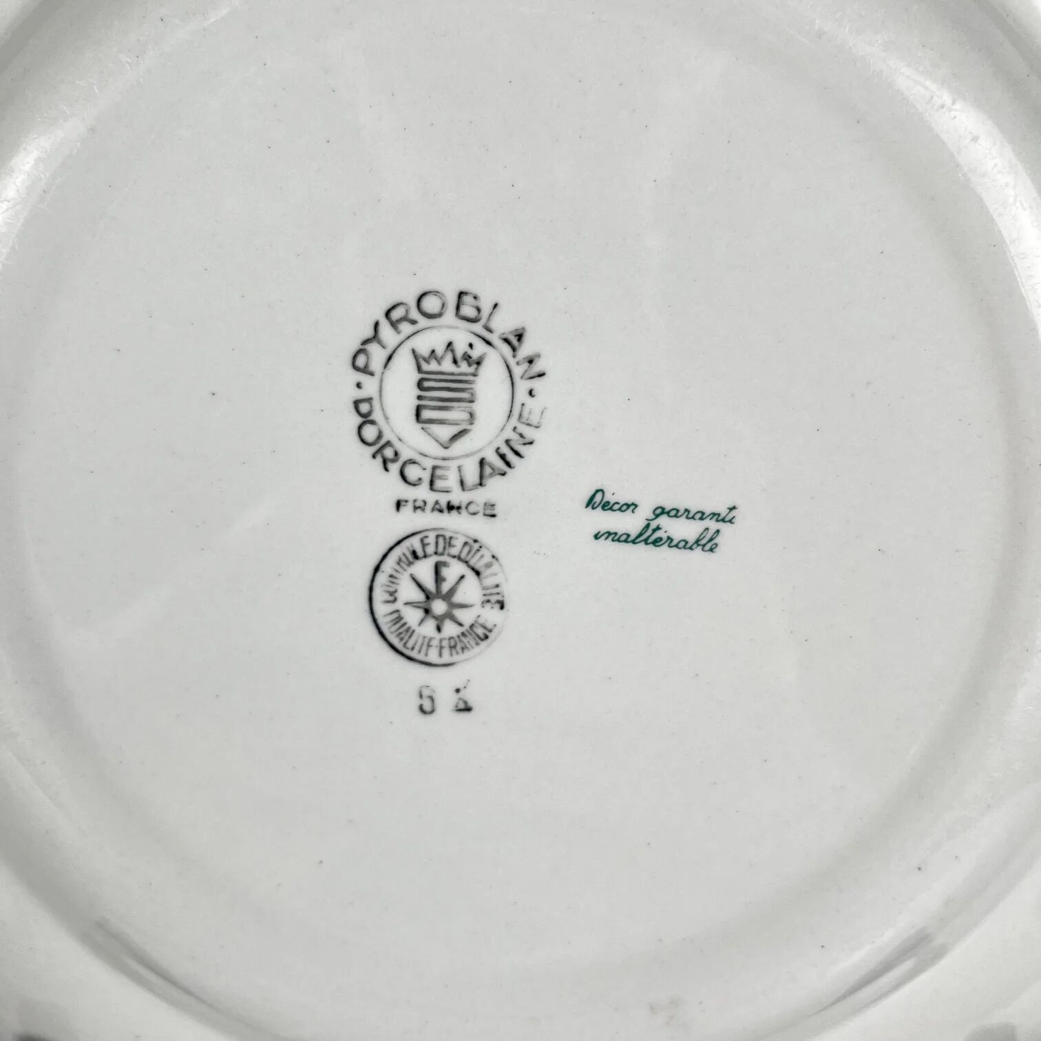 Set of 6 flat plates "Agreste", Sarreguemines, late 20th century, Pyroblan