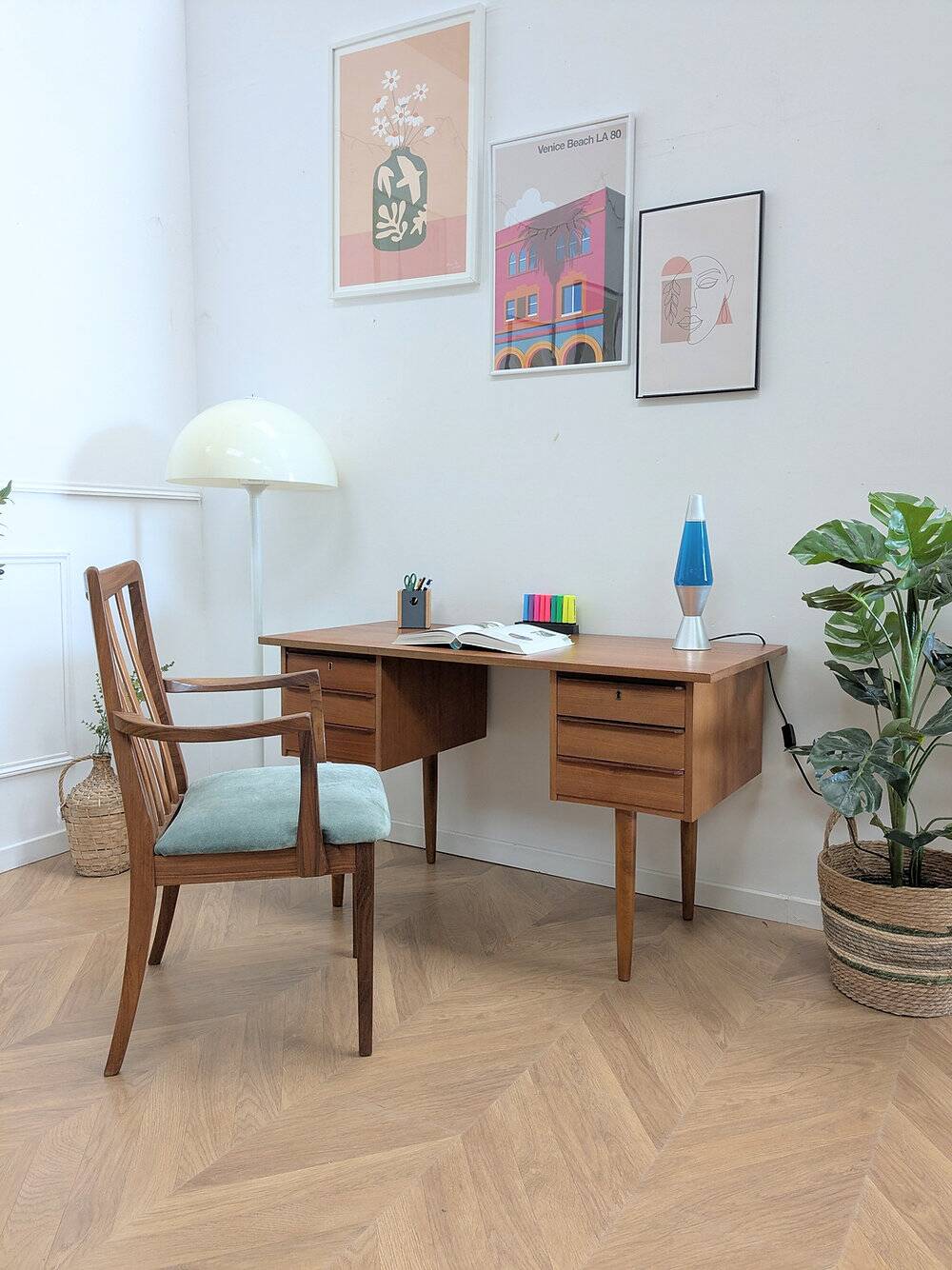 Vintage Danish teak desk