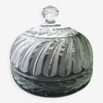 Antique glass cheese bell by Vallerysthal