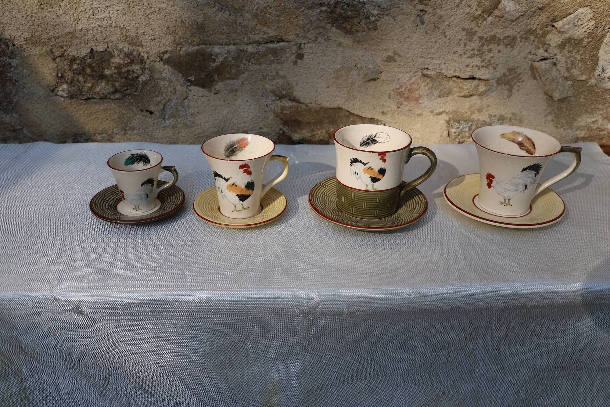 Exceptional collection of Niderviller tableware Normand style
