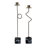 Set of 2 vintage candlesticks by Ehlen Johansson