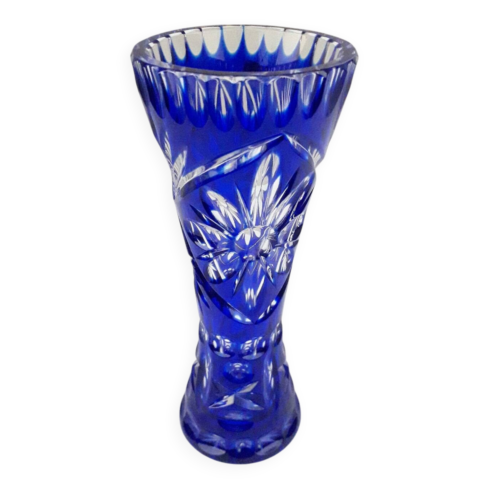 Vase bleu cristal