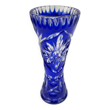 Blue crystal vase