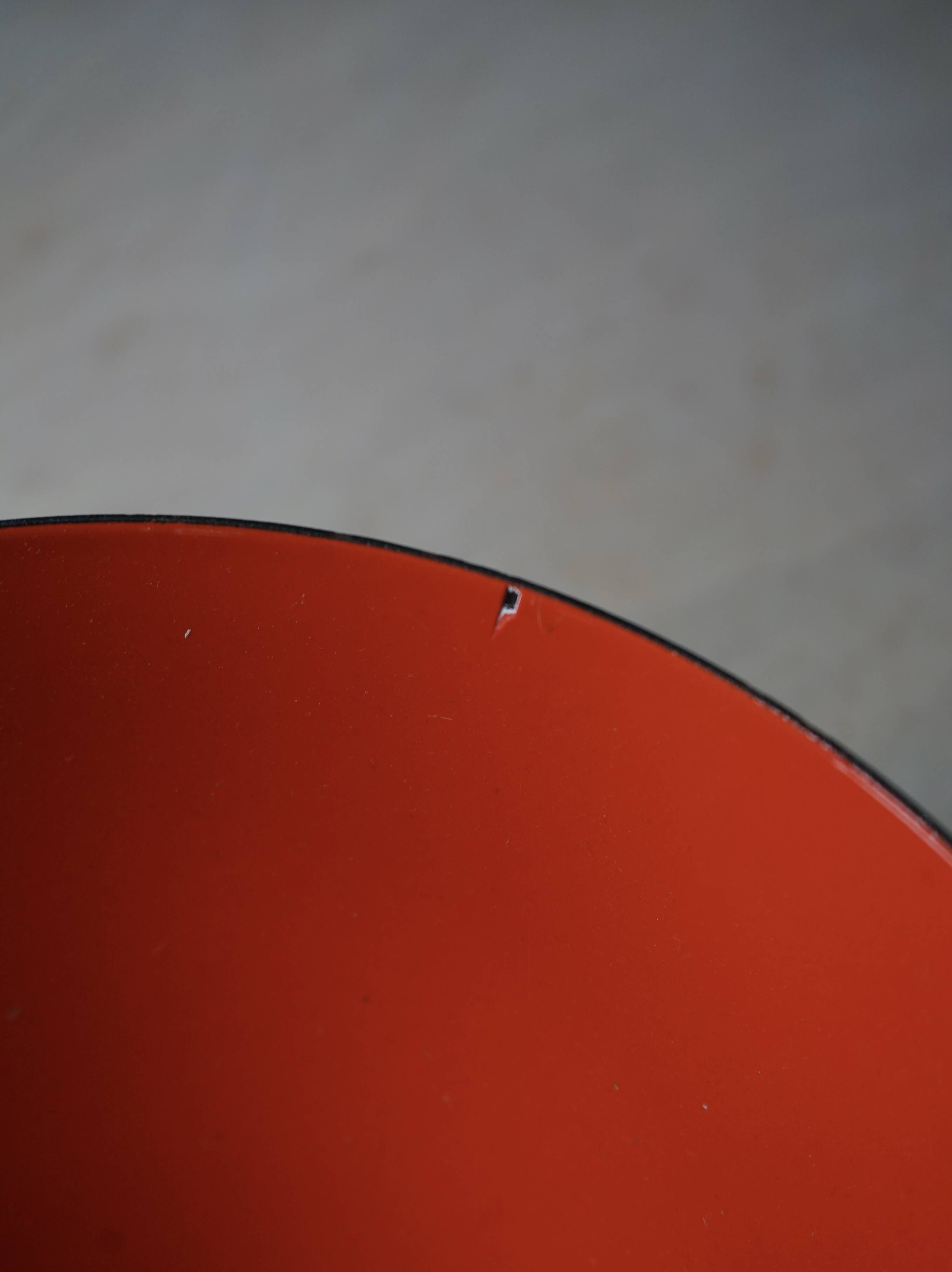 Black and Red Krenit Bowl by Herbert Krenchel, Denmark