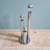 Large Space Age table lamp in chrome metal, Gaetano Sciolari, 1970.