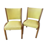 Pair of chairs Steiner bow-wood