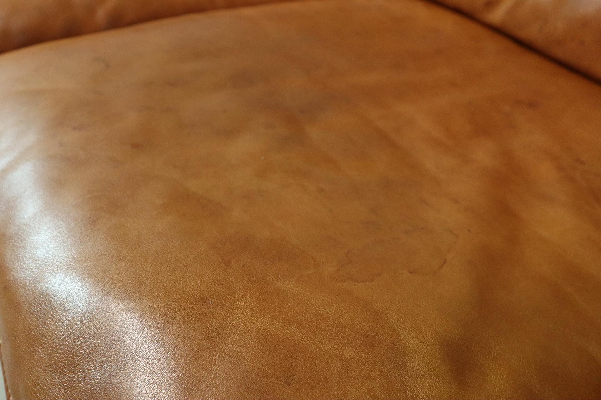 Canapé DS-16 en cuir cognac de De Sede