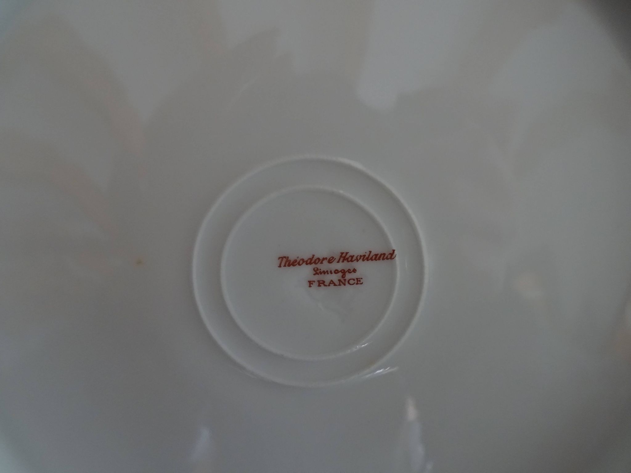4 Limoges porcelain dinner plates Theodore Haviland Art Deco motifs Ø 24.cm